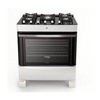 Fogão de Piso Itatiaia Vitrum Timer 5 Bocas Mesa de Vidro Branco 3700000067 - Bivolt