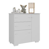 Cômoda Infantil com 1 Porta e 3 Gavetas Flex Algodão Doce Multimóveis MP4246 Branco