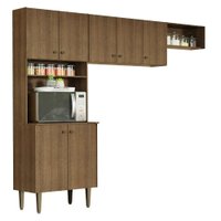 Armário de Cozinha Compacta Quiosque 235cm Rustic Gourmet Madesa XA
