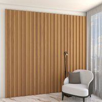 Painel para TV 100% Mdf Ripado Decoração Freijó - Panorama Móveis