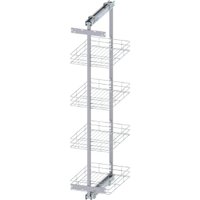 Coluna Deslizante Aramada 4 Prateleiras Tubular 50x35x130cm Evidence Dimec