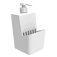 Porta Detergente Branco com Suporte para Esponja 500ml Smart