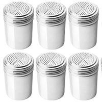 6 Saleiros Pimenteiro de Mesa para Restaurante Inox 230ml Po