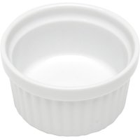 Ramekin Canelado Porcelana 40ml Classic Branco Lyor Molheira