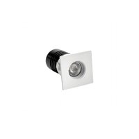 Spot de Embutir Nordecor Auko Mini Quadrado Led Alto IRC 90 1W Bivolt BRANCO 3000K LUZ AMARELA 6530