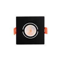 Spot de Embutir Plano Mbled para 1 Lâmpada PAR 20 Quadrado Preto