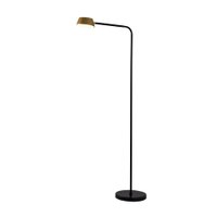 Abajur De Coluna Nordecor Zavi 124Cm Led Bivolt Ouro Fosco / Preto 2552