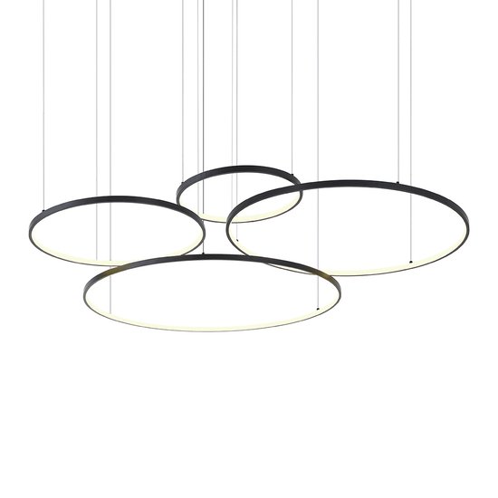 Lustre Pendente Nordecor Daire 2524 Preto Led Bivolt