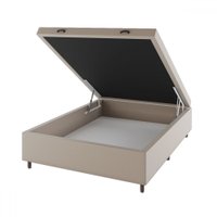 Base de Cama Box Casal Sonata com Baú Rustico Palha - Vian
