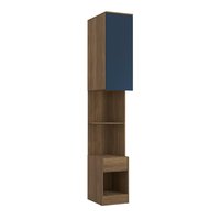 Complemento 1 Porta 1 Gaveta Kappesberg Adapt Nogueira/Azul Profundo 36cm