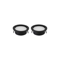 Kit 2 Spots de Embutir para Móvel Nordecor Alua Redondo Led 2W Bivolt PRETO 4000K LUZ NEUTRA 6576