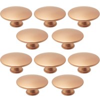 Conjunto de 10 Puxadores 201 Tucson Ponto Cobre Para Móveis Armários e Gavetas