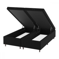 Base de Cama Box Queen Sonata com Baú Veludo Preto - Vian