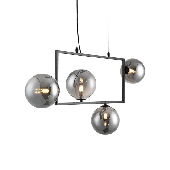 Lustre Pendente Nordecor Modular Jabuticaba 2380 Preto G9 Bivolt