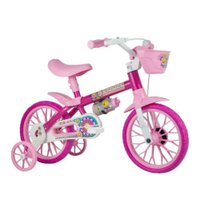 Bicicleta Infantil Aro 12 Nathor Flower Com Garrafinha