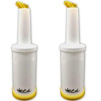 Kit 2 Garrafa Store'n Pour 1l Amarela Weck Bartender Xaropes Bebidas Destiladas