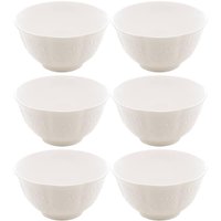 Kit 6 Cumbucas 500ml Butterfly Flower de Porcelana Lyor Servir Doces Saladas