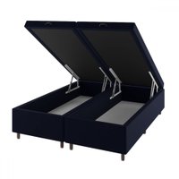 Base de Cama Box Queen Sonata com Baú Turkey/Azul - Vian