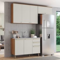 Cozinha Compacta Requinte 7 Portas 2 Gavetas Nature/Areia - Henn