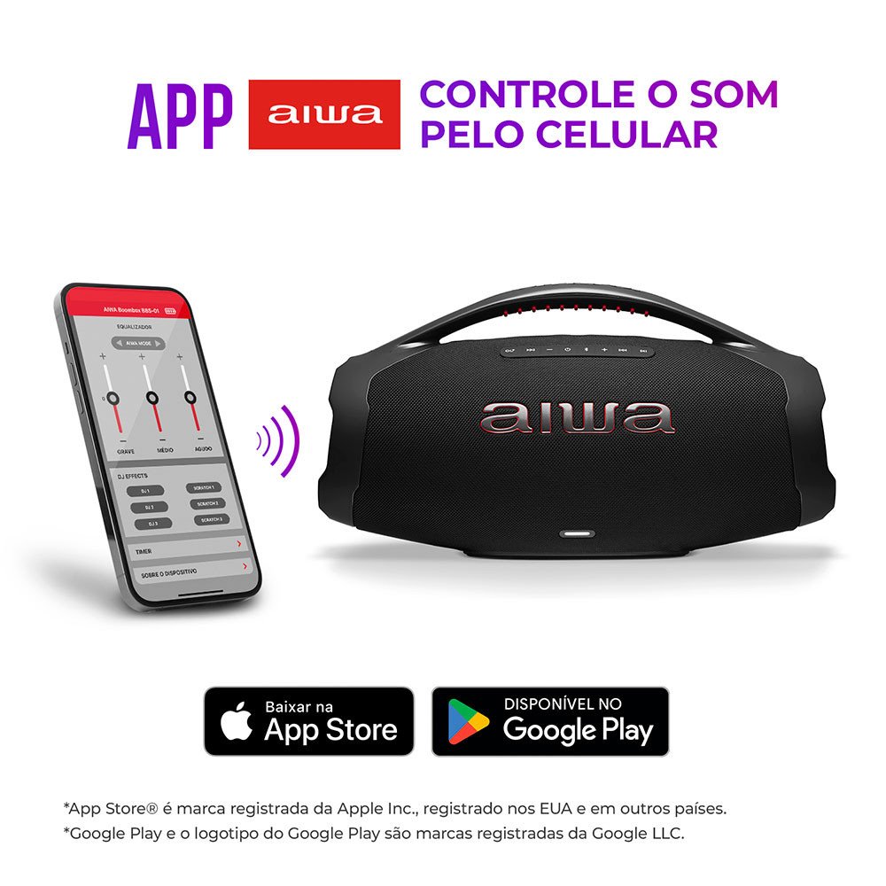 Caixa de Som AWS-BBS-01 Boombox Plus Aiwa