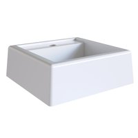 Cuba Pia de Sobrepor para Banheiro Lavabo 34x33cm Ametista Branca Apoio