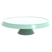 Base Porta Bolos Tortas Doces 30cm com Pé Bubble Crippa Suporte Verde Menta