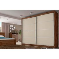Guarda Roupa Casal Verona Plus 2 Ptas e 4 Gavs - Flex Braúna-Ipê/Off White - Europa