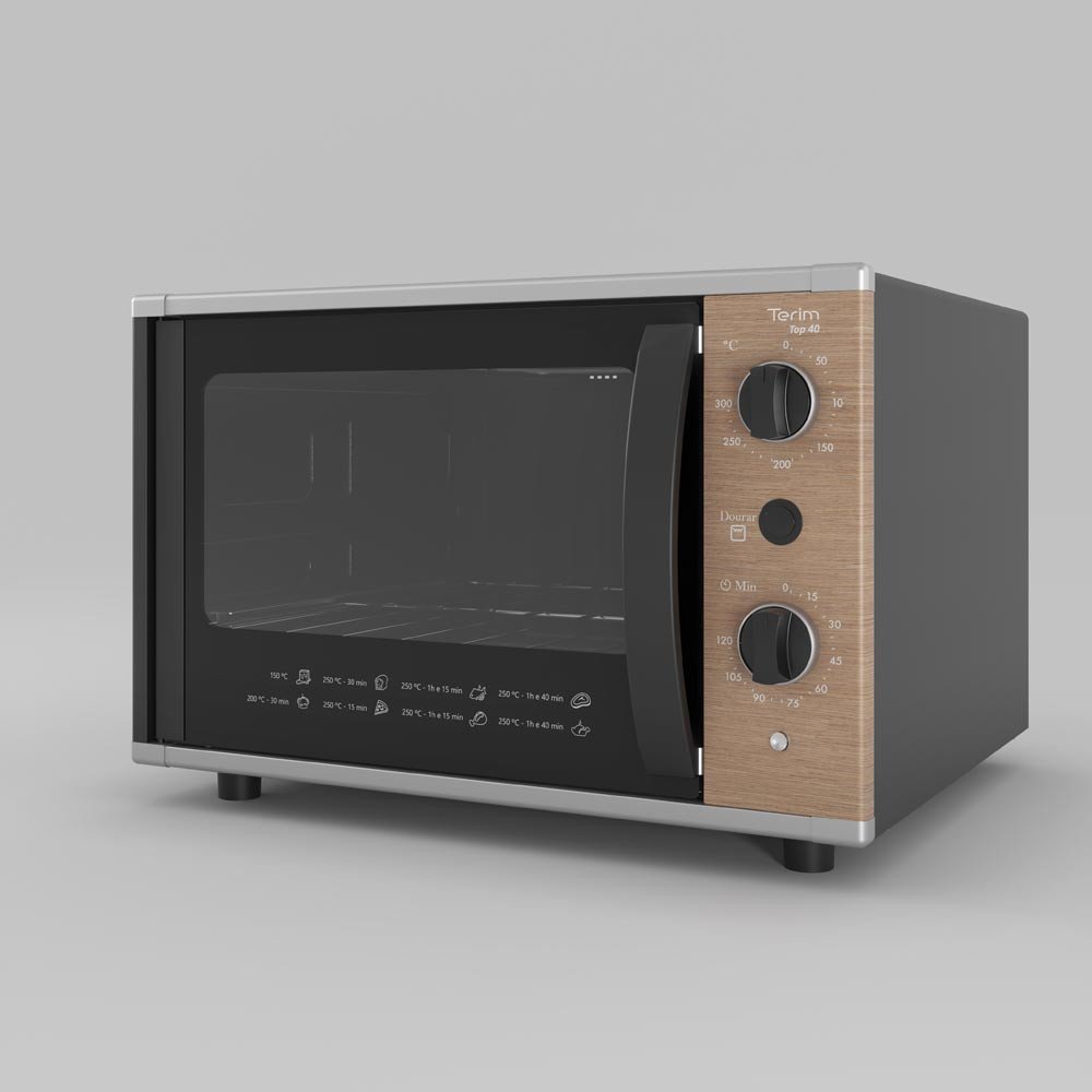 Forno 40l Terim Preto - Elétrico - Top Collor Jatobá - 220v