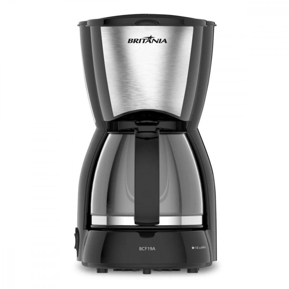 Cafeteira Britânia 18 Cafezinhos Jarra de Vidro 550W BCF19A 220V