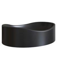 Cuba de Sobrepor Oval para Banheiro Berlin Preto 43x34x12,5cm Lavabo