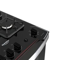 Fogão 4 Bocas Preto C/ Mesa de Vidro Dako Diplomata Bivolt
