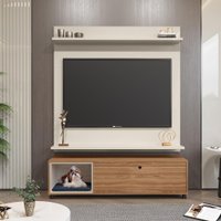 RACK NICHO PET COM PAINEL NEVADA COOL HOME NATURE/OFF WHITE