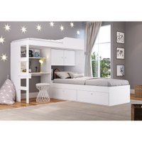 Quarto Juvenil Com Cama Alta e Escrivaninha  Art In Moveis