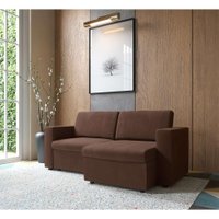 Sofá 3 Lugares Retrátil Zoy Suede Marrom