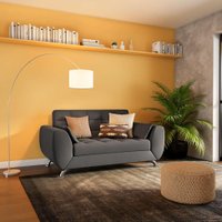 Sofá 2 Lugares Lavínia Suede Cinza