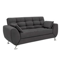 Sofá 2 Lugares Larissa Suede Cinza