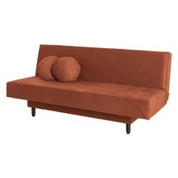 Sofá-Cama Casal 3 Lugares Jimmy Suede Terracota