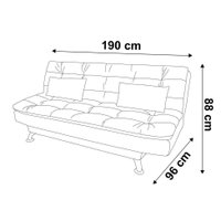 Sofá-Cama 3 Lugares Casal Premium Suede Marrom