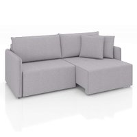 Sofá 3 Lugares Retrátil e Reclinável Malta Linho Prata 180 cm