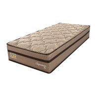 Colchão Solteiro Supreme Molas Ensacadas (30x88x188) Bege e Marrom