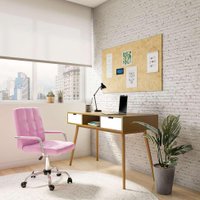 Cadeira de Escritório Secretária Giratória Madium Rosa