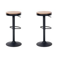 Conjunto com 2 Banquetas Giratórias Bayonne Preto