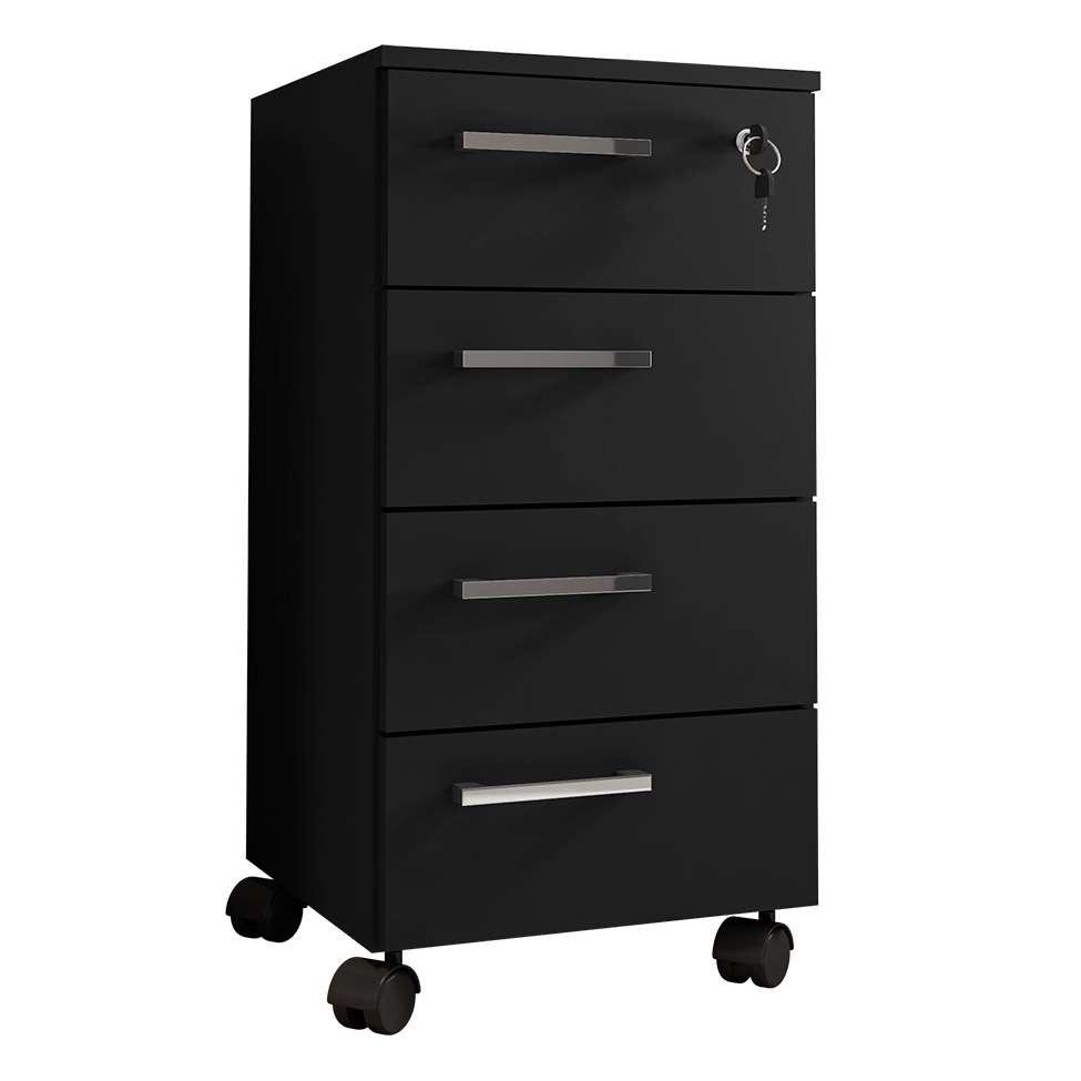 Gaveteiro 4 GV Paris Preto