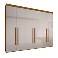 Guarda-Roupa Casal Maceio 6 PT Imbuia e Off White Guarda-Roupa Casal Maceio 6 PT Imbuia e Off White
