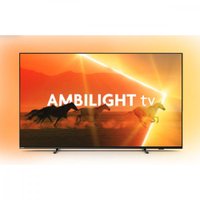 Smart TV Philips Ambilight 55 4K MiniLed Google TV Comando de Voz DolbyVision/Atmos VRR/ALLM BT Preto
