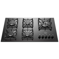 Cooktop a Gás 5 Bocas Preto C/ Mesa de Vidro e Tripla Chama Dako Diplomata Bivolt