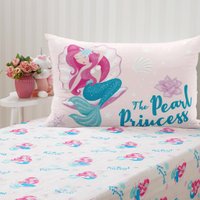 Jogo de Cama Kids Solteiro 2 Pçs Microfibra 88x188x30cm Sereia