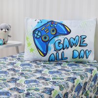 Jogo de Cama Kids Solteiro 2 Pçs Microfibra 88x188x30cm Game
