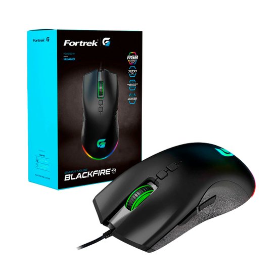 Mouse Gamer Fortrek G BlackFire RGB, USB 2.0, 7200DPI, Preto - 75683