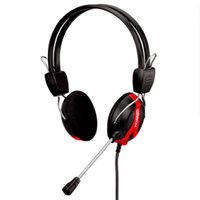 Headset Hayom, P2, Driver 40mm, Cancelador de Ruído, Preto e Vermelho - HF2209
